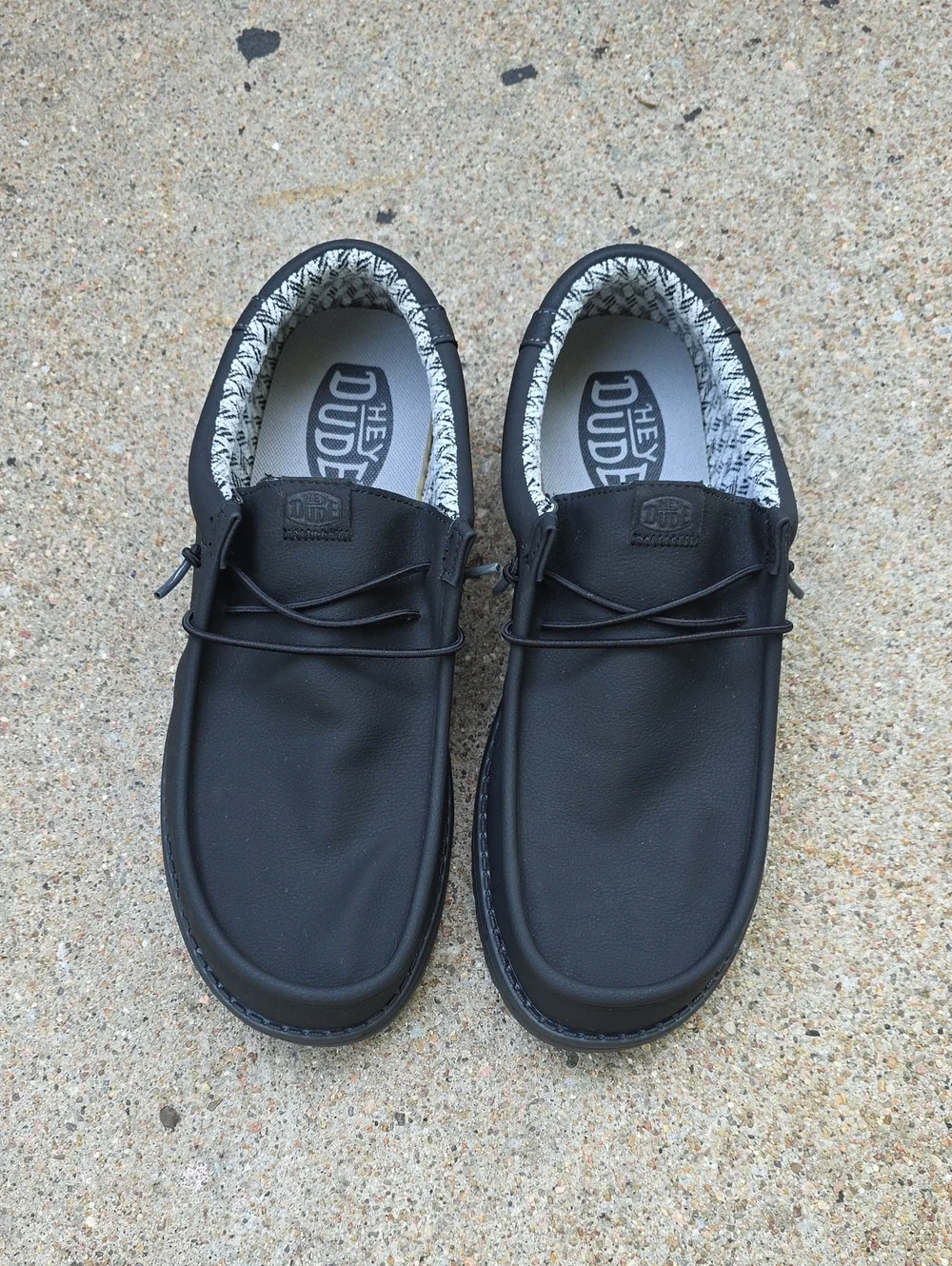 Hey Dude Wally Classic Black Charcoal Casual Slip-On Size 13